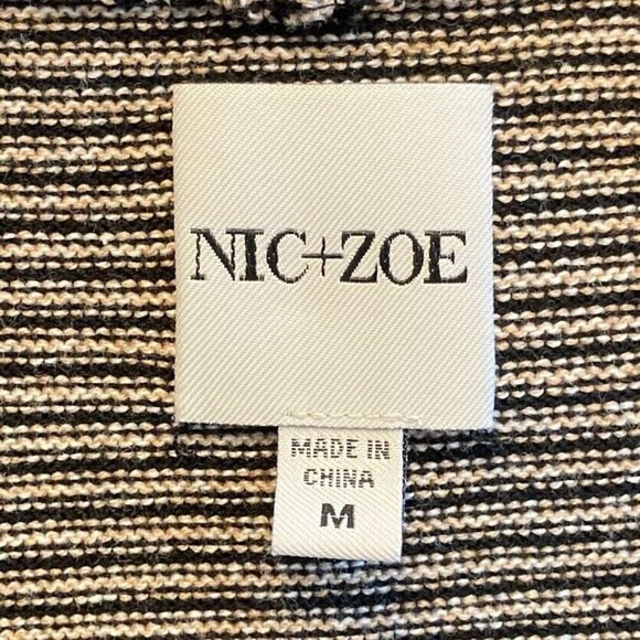 Nic + Zoe Vital Striped Wrap Tank Brown and Cream Size Med - Picture 7 of 9